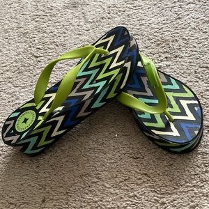 Green sandals